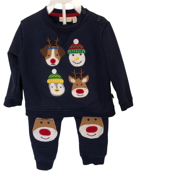Baby Boys Christmas Holiday Matching Set Snowman, Reindeer, Penguin, 6-12 Mo - Picture 9 of 10